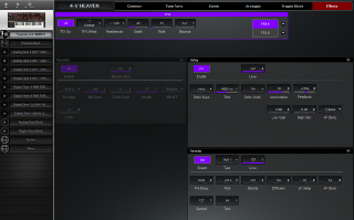 Click to display the Roland JD-XA Program - Effects Editor