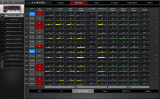 Click to display the Roland JD-XA Program - Parts Pitch/Vibrato Editor