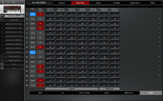 Click to display the Roland JD-XA Program - Parts Ranges Editor