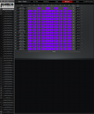 Click to display the Roland Juno-DS61 Performance - MIDI Filters Editor