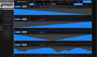 Click to display the Roland Juno-X Scene - Controller/Arp Editor