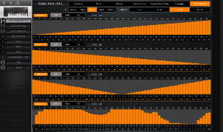 Click to display the Roland Jupiter-X Scene - Controller/Arp Editor