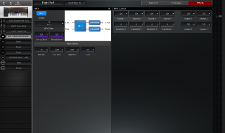 Click to display the Roland Jupiter-X Tone 1 - Jupiter-X Effects Editor