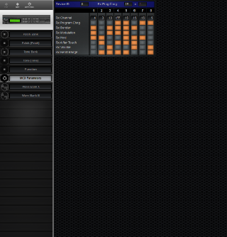 Click to display the Roland S-330 MIDI Parameters Editor