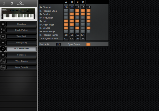 Click to display the Roland S-50 MIDI Parameters Editor