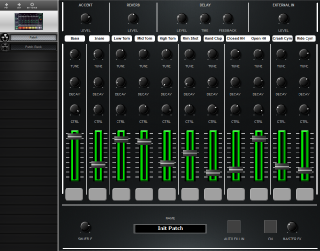 Click to display the Roland TR-8S Patch Editor