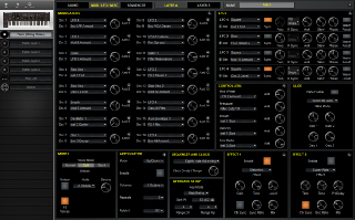 Click to display the Sequential Prophet X Patch - MOD/LFO/MISC Editor