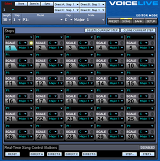 Click to display the TC-Helicon VoiceLive Song Editor