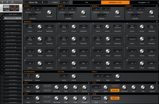 Click to display the Waldorf Blofeld Keyboard Sound - MOD + LFOs Editor