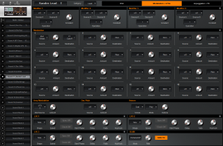 Click to display the Waldorf Blofeld Keyboard Sound 11 - MOD + LFOs Editor