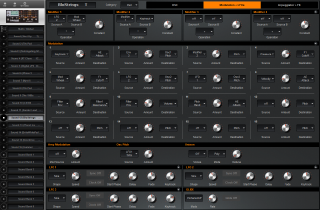 Click to display the Waldorf Blofeld Keyboard Sound 12 - MOD + LFOs Editor