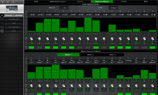 Click to display the Yamaha DX200 Voice - Sequence Patterns Editor