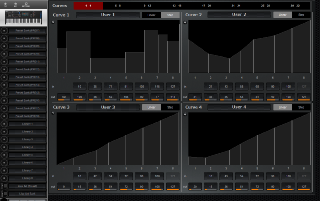 Click to display the Yamaha MODX 8 Curve Editor