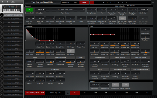 Click to display the Yamaha MODX 8 Performance - AWM Ele/Amp/Pitch Editor