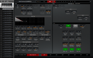 Click to display the Yamaha MODX 6 Performance - AWM Filter/EQ/LFO Editor