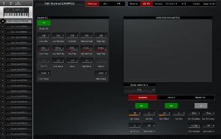 Click to display the Yamaha MODX 8 Performance - Common EQ/FX Editor