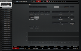 Click to display the Yamaha MODX 8 Performance - Part LFO Editor