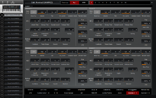 Click to display the Yamaha MODX 8 Performance - Part Scenes Editor