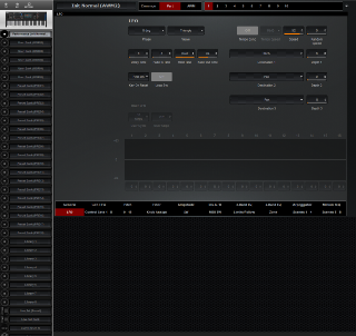 Click to display the Yamaha MODX 6 Performance - Part LFO Editor