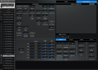 Click to display the Yamaha MOXF 6 Drums - Arp / Effects Editor