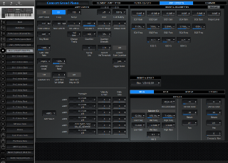 Click to display the Yamaha MOXF 6 Voice - Arp / Effects Editor