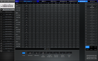 Click to display the Yamaha MX49 Performance - Arp Select Editor