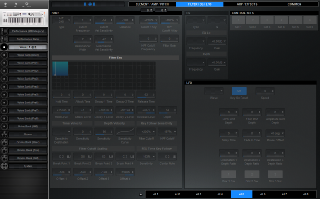 Click to display the Yamaha MX61 Voice - Filter / EQ / LFO Editor