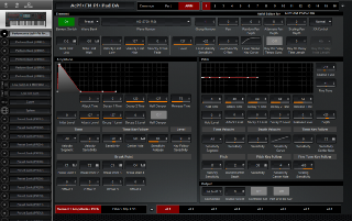 Click to display the Yamaha Montage 8 Performance - AWM Ele/Amp/Pitch Editor