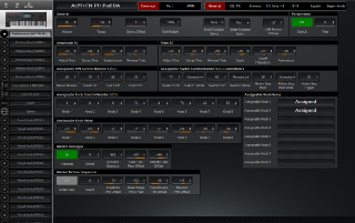 Click to display the Yamaha Montage 8 Performance - Common General Editor