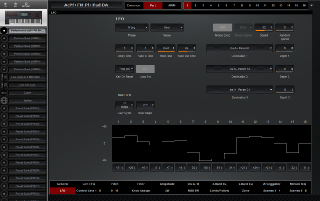 Click to display the Yamaha Montage 8 Performance - Part LFO Editor