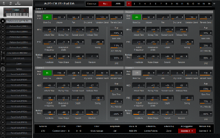 Click to display the Yamaha Montage 8 Performance - Part Scenes Editor