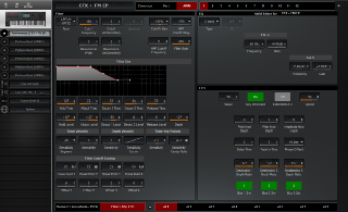 Click to display the Yamaha Montage 6 Performance - AWM Filter/EQ/LFO Editor