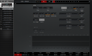 Click to display the Yamaha Montage 6 Performance - Part LFO Editor