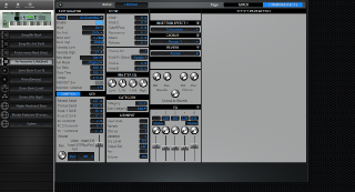 Click to display the Yamaha Motif 7 Performance - Common+Effects Mode Editor
