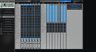 Click to display the Yamaha Motif 7 Performance - Mixer Mode Editor
