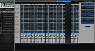 Click to display the Yamaha Motif 8 Song Mix - Mixer 1 Mode Editor
