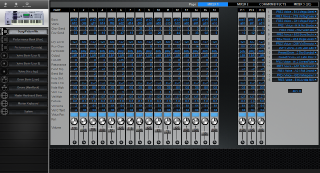 Click to display the Yamaha Motif ES6 Song/Pattern Mix - Mixer 1 Mode Editor