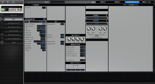 Click to display the Yamaha Motif Rack Multi - Common+Effects Mode Editor