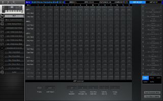 Click to display the Yamaha Motif XF 6 Multi - Arp Select Editor