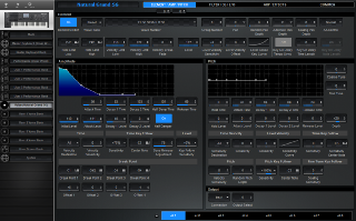 Click to display the Yamaha Motif XF 6 Voice - Element / Amp / Pitch Editor