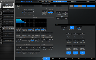 Click to display the Yamaha Motif XF 6 Voice - Filter / EQ / LFO Editor