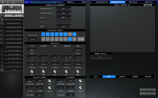 Click to display the Yamaha Motif XF 7 Multi - Common/Effects Editor