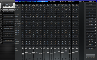 Click to display the Yamaha Motif XF 7 Multi - Mixer (1) Editor