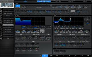 Click to display the Yamaha Motif XS 6 Voice - Element / Amp / Pitch Editor