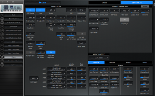 Click to display the Yamaha Motif XS 7 Drums - Arp / Effects Editor