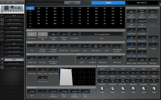 Click to display the Yamaha Motif XS 7 Drums - Drums Editor