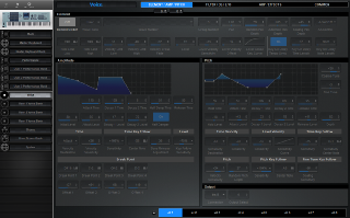 Click to display the Yamaha Motif XS 7 Voice - Element / Amp / Pitch Editor