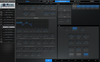 Click to display the Yamaha Motif XS 7 Voice - Filter / EQ / LFO Editor