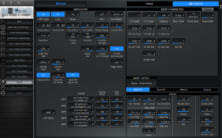 Click to display the Yamaha Motif XS 8 Drums - Arp / Effects Editor