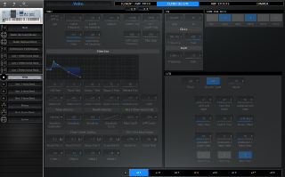 Click to display the Yamaha Motif XS 8 Voice - Filter / EQ / LFO Editor